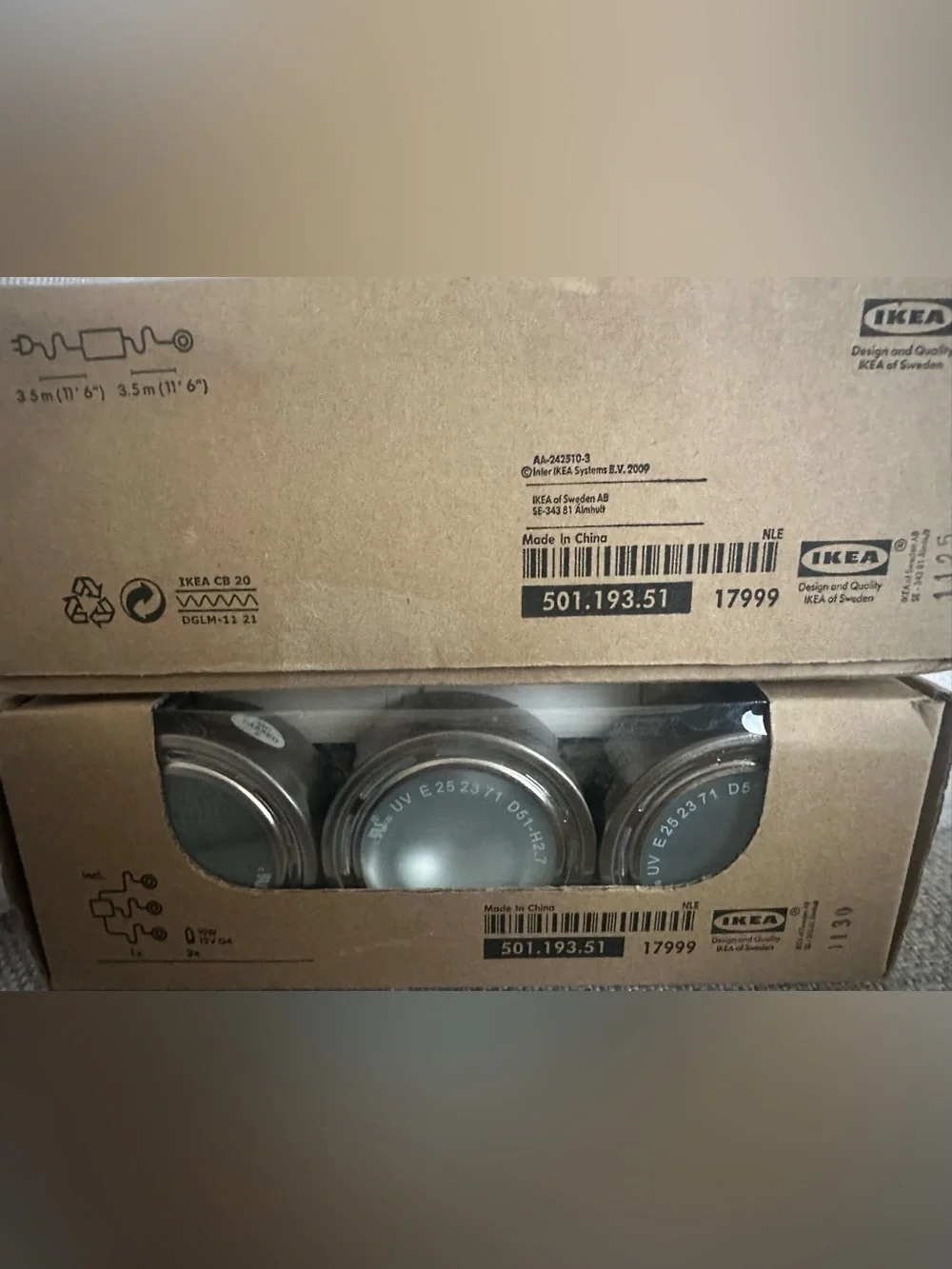 NWT IKEA Grundtal Under Cabinet Lights, 2 sets